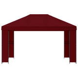 Gazebo 4  3 m Borgogna Poliestere e Acciaio 190 gsm