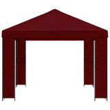 Gazebo 4  3 m Borgogna Poliestere e Acciaio 190 gsm