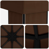 Gazebo 4  3 m Marrone Poliestere e Acciaio 190 gsm