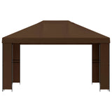 Gazebo 4  3 m Marrone Poliestere e Acciaio 190 gsm