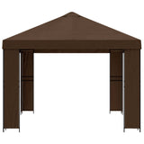 Gazebo 4  3 m Marrone Poliestere e Acciaio 190 gsm