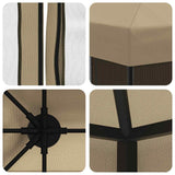 Gazebo da giardino con pareti laterali 4  3 m Beige