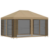 Gazebo da giardino con pareti laterali 4  3 m Beige