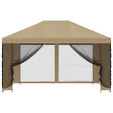 Gazebo da giardino con pareti laterali 4  3 m Beige