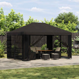 Gazebo da giardino con pareti laterali 4  3 m Antracite