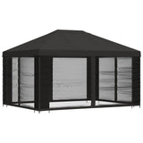 Gazebo da giardino con pareti laterali 4  3 m Antracite