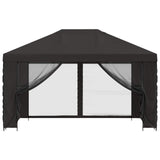 Gazebo da giardino con pareti laterali 4  3 m Antracite