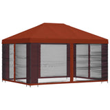 Gazebo con pareti laterali 4  3 m Terracotta