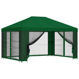 Gazebo da giardino con pareti laterali 4  3 m Verde