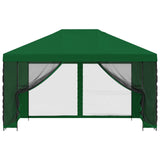 Gazebo da giardino con pareti laterali 4  3 m Verde