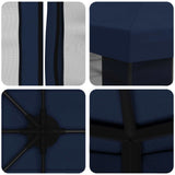 Gazebo da giardino con pareti laterali 4  3 m Blu
