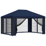 Gazebo da giardino con pareti laterali 4  3 m Blu