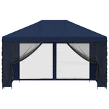 Gazebo da giardino con pareti laterali 4  3 m Blu