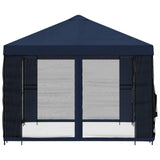 Gazebo da giardino con pareti laterali 4  3 m Blu
