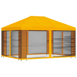 Gazebo da giardino con pareti laterali 4  3 m Giallo