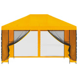 Gazebo da giardino con pareti laterali 4  3 m Giallo