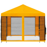 Gazebo da giardino con pareti laterali 4  3 m Giallo