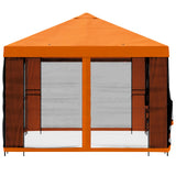Gazebo da giardino con pareti laterali 4  3 m Arancione