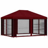 Gazebo da giardino con pareti laterali 4  3 m Borgogna