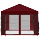 Gazebo da giardino con pareti laterali 4  3 m Borgogna