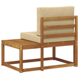 Divano da Esterno con cuscino Naturale 91 x 63 x 73 cm