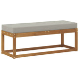 Panca Sgabello Grigio Naturale e Chiaro 115 x 43 x 37 cm