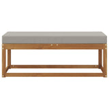 Panca Sgabello Grigio Naturale e Chiaro 115 x 43 x 37 cm