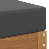 Panca Sgabello Naturale e Antracite 115 x 43 x 37 cm