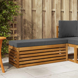 Panca Sgabello Naturale e Antracite 115 x 43 x 37 cm