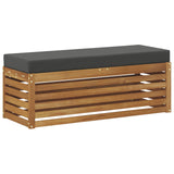 Panca Sgabello Naturale e Antracite 115 x 43 x 37 cm