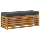 Panca Sgabello Naturale e Antracite 115 x 43 x 37 cm