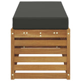 Panca Sgabello Naturale e Antracite 115 x 43 x 37 cm