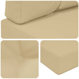 Cuscino per divano da esterno 3 pcs Beige Poliestere