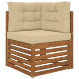 Cuscino per divano da esterno 3 pcs Beige Poliestere