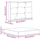 Cuscino per divano da esterno 3 pcs Beige Poliestere