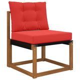 Cuscino per divano da esterno 2 pcs Rosso Poliestere