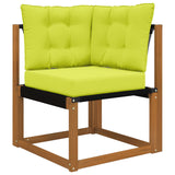 Cuscino per divano da esterno 3 pcs Verde Poliestere