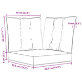 Cuscino per divano da esterno 3 pcs Verde Poliestere