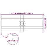 Griglia Finestra Nero 76 x 30 cm Acciaio verniciato a polvere