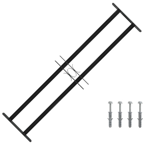 Griglia Finestra Nero 115 x 30 cm Acciaio verniciato a polvere
