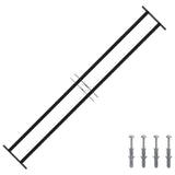 Griglia Finestra Nero 176 x 30 cm Acciaio verniciato a polvere