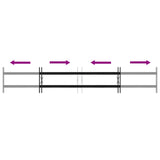 Griglia Finestra Nero 176 x 30 cm Acciaio verniciato a polvere