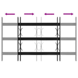Griglia Finestra Nero 75.5 x 45 cm Acciaio verniciato a polvere