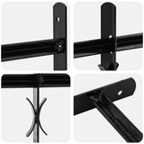 Griglia Finestra Nero 116 x 45 cm Acciaio verniciato a polvere