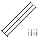 Griglia Finestra Nero 174 x 45 cm Acciaio verniciato a polvere