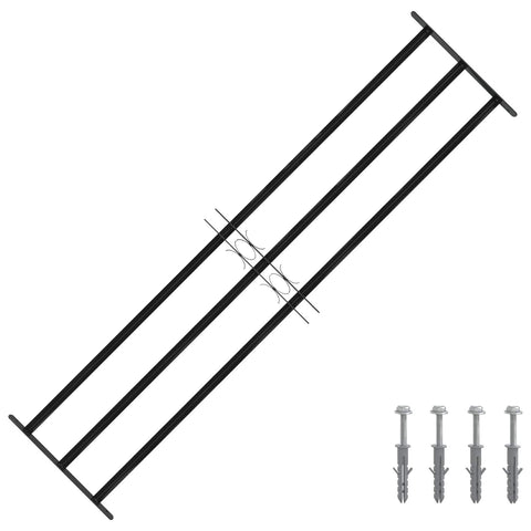 Griglia Finestra Nero 174 x 45 cm Acciaio verniciato a polvere