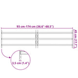 Griglia Finestra Nero 174 x 45 cm Acciaio verniciato a polvere