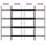 Griglia Finestra Nero 75.5 x 60 cm Acciaio verniciato a polvere