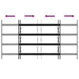 Griglia Finestra Nero 115 x 60 cm Acciaio verniciato a polvere