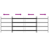 Griglia Finestra Nero 175 x 60 cm Acciaio verniciato a polvere